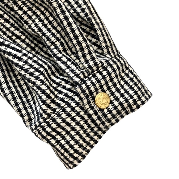 BIG BUD PRESS Ricky Checked Flight Jacket Black & White Full Zip - Picture 10 of 15